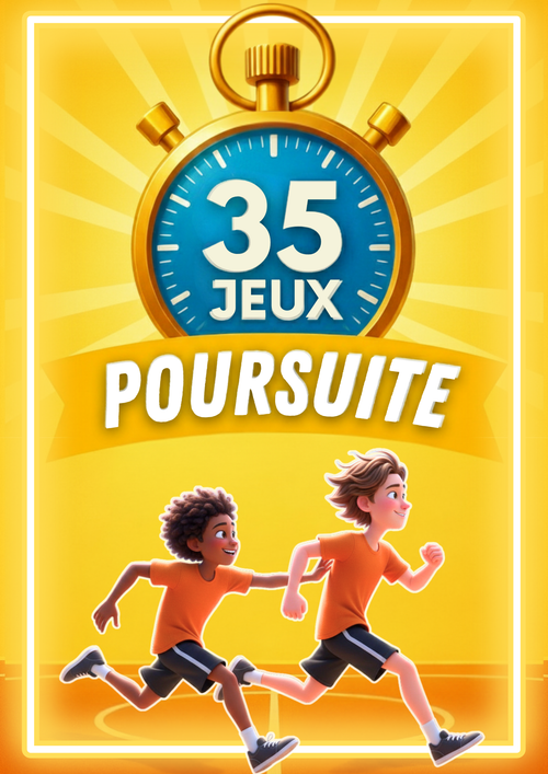 Couverture du pack 35 jeux de poursuite à imprimer en PDF