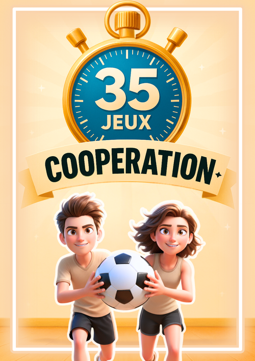 Couverture du pack 35 jeux de coopération à imprimer en PDF