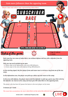 Sample game card from the 35 Fun Sports Games for Kids printable pack