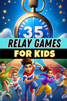 35 Relay Games for Kids: printable PDF pack cover