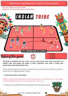 Sample game card from the 35 Fun Sports Games for Kids printable pack
